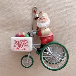 Vintage 1986 Hallmark Collectible Ice Cream Santa Ornament